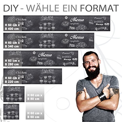 Küchenrückwand selbstklebend Pro “ BISTRO MENU “ 60 x 80cm DIY – Do It Yourself - 2
