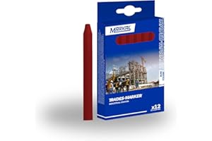 MARKAL 44010300 FM.120 - Lote de tizas, 12 unidades, color rojo