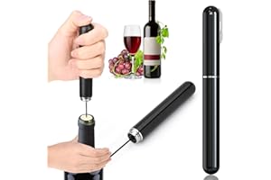 Pwsap Luftdruck Weinöffner mit Folienschneider, Verbesserter Tragbare Taschenluftpumpe 2 in 1 Korkenzieher Weinflaschenöffner, 7s Schnelle Flaschenöffnung, Geschenke für Weinliebhaber, Schwarz