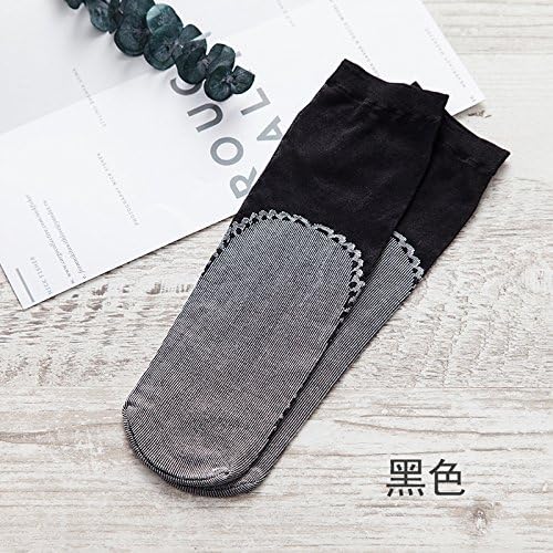 ShouYu A group of 10 to the end of spring and summer cotton velvet anti-Tick population, and anti-slip on The SOCKS E531 wild socks stockings female, all code, Black