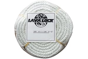 LAVALOCK 1000 F Tadpole Seal, Fiberglass Smoker P-Gasket 1-1/4 x 3/8 x 12'