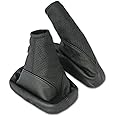 L & P Car Design Shift Boot and Handbrake Cuff Set for Corsa C Leather Black-Perforated