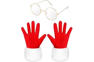 WEINIBAO Guantes Navidad Verde Guantes Peludos, Guante Monstruo Disfraz, Guantess de Felpa Verde para Adultos y Niños, Guante Verdes Cortos para Navidad, Cosplay, Fiestas de Disfraces, Comedia