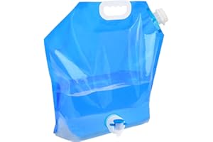 CATIME Sac d'eau Pliable avec Couvercle, Bidon Eau Camping, Bidon d'eau Poche d'eau Portable, Eau Potable Conteneur Réutilisable, Reservoir Eau pour Randonnée Pique-Nique Voyage Barbecue