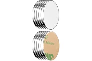 ECENCE Imanes de neodimio 10 piezas Imanes Redondos autoadhesivos - 32x2mm - Recubrimiento NiCuNi Imanes en Forma de Disco
