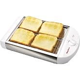 Magefesa Sun Up Horizontal Toaster for 4 Toasts/Slices, 600W, Crumb Tray, Timer, All Kinds of Breads, 5 Levels of Toast