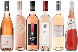 BELLEVUE WINES Rosé Wine Ultimate Selection 6 x 75cl - Rose Wines Case - France Australia Chile South Africa Pink Blush Gift
