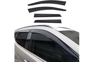 OMAC Déflecteurs de Vent Pluie d'air Compatible avec Dacia Duster 2018-2021 Acrylique Noir 4 Pcs