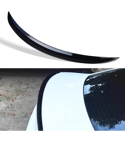 Becquet Arrière Voiture Universel 120cm - Lèvre Coffre Aileron Spoiler Berline Noir Brillant