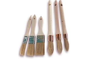 Kibros LOT_371_323c Lot de 6 pinceaux à peindre, 3 pinceaux en soie, 20-30-40 mm