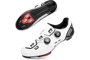 Solamni Fahrradschuhe Herren Damen Rennrad Schuhe Kompatibel mit SPD/SPD-SL/Look Delta Klicksystem, Radsportschuhe für Spinning, Rennrad