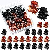 Aneco 48 Pieces Mini Hair Clips Plastic Hair Claw Clips Pins Clamps for Girls and Women with a Box (Black and Brown)
