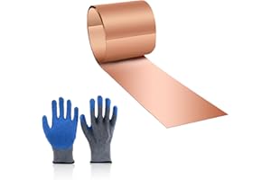 Hosifiy Rouleau de ruban en tôle de cuivre, 3500 x 200 x 0,05 mm, tôle de cuivre, pour différentes réparations domestiques, bricolage, découpe, artisanat