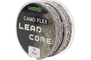 HIRISI TACKLE 35LB 7M Carp Fishing Tackle Leadcore 3 Color Braided Lead Line Pack of 2