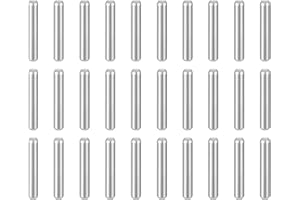 sourcing map 50pcs Dowel Pins M2(2mm) x 12mm 304 Stainless Steel Cylindrical Shelf Support Peg Pin Rod Fasten Elements for Metal Devices Wood Furniture DIY Installation, Silver