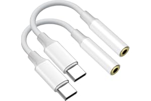 VONXITE Adapter USB C auf Klinke, 2 Pack USB auf 3.5mm Kopfhörer Jack Adapter, Typ C auf AUX-Audiokabel mit DAC Chip, usb c Klinke Audio adapter fur i-phone16/15pro/plus/promax/Laptop/Tablet/Smartphone usw.