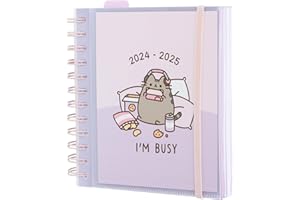 Grupo Erik Pusheen Diary 2024-2025 | Back To School 11 Months Academic Diary Day To Page | August 2024 - June 2025 | Mid Year Diary 2024-2025 With Stickers | Pusheen Stationery | Pusheen Planner