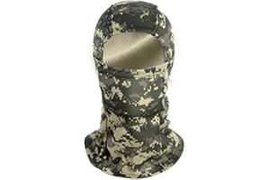 QHIU Taktische Maske Ninja Kapuze Schnell-trocknende Camouflage Volles Gesicht Balaclava Outdoor Sport Armee Radfahren Paintball Airsoft(2 Paquete)