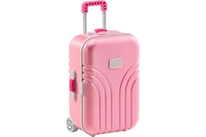 Tongyixin Mała skarbonka na kółkach, uroczy organizer bagażu, symulacja walizki podróżnej skarbonka, walizka na kółkach do oszczędzania, Śmieszne prezenty urodzinowe, Różowy, L, 1 sztuka