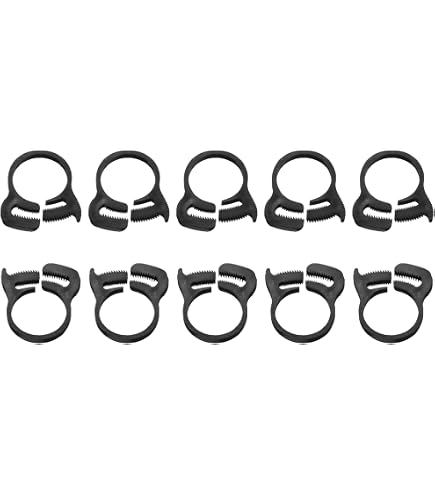 Quickun 50-Pack Nylon Hose Clamps - Adjustable Double Snap Grip, Assorted Sizes (1/4" To 1")