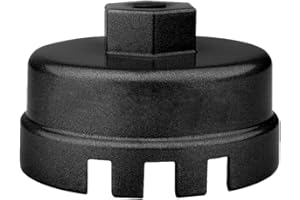 Adunsiaoto Oil Filter Housing Cap Removal Wrench Tool, Car Oil Filter Cap Wrench, Car Aluminum Alloy Heavy Duty Oil Filter Cap Removal Tool, Car Fuel Tank Caps Wrench, Universal Parts(Black)
