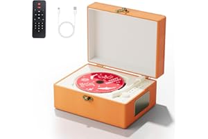 Yintiny Time Music Box CD Player With Speakers For Home (orange)