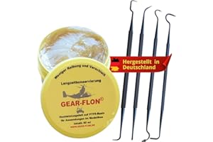 GEAR- FLON Modellbau Fett – Hochleistungs Schmierfett für den Modellbau – Teflonfett PTFE für Gelenke, Getriebe & Antriebseinheiten – Premium Modellbaufett für Feinmechanik – (50ml)