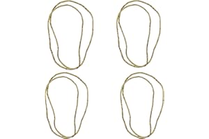 NAISHA Original Tulsi Kanthi Mala (108+1 Bead) with Hare Krishna Hare Rama ISKON Mala Gomukh Beads Wood Necklace Basil Mala 2 Round Mala (Pack of 4)