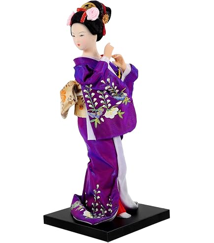 Poupées Geisha japonaises ethniques, kimono de 9 pouces pour chambre à Poupées Geisha japonaises ethniques, kimono de 9 pouces pour chambre à