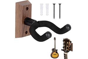 ZFRITP Gitarrenhalter Für Die Wand,Gitarren Wandhalterung,Gitarrenhalter Wand,Mit Verstellbaren Weichen Gitarrenhaken Für Alle Gitarrengrößen, Hartholz U-Förmige Gitarren Wandhalterung Für Akustik