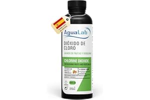 Agualab Dióxido de Cloro 0.3% – Solución Biocida para Lavado de Frutas y Verduras – 500 ml – Uso Doméstico Autorizado – Producto Registrado en España