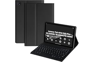 CC Store Teclado para Lenovo Tab M10 FHD Plus 10.3 con Funda, Teclado Español Ñ Bluetooth Inalámbrico para Lenovo Tab M10 FHD Plus 2020 con Case Teclado Desmontable Fundas (Black)
