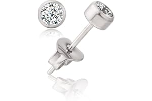 Limerencia G23 Orecchini in Puro Titanio per Uomo Donna, Orecchini Anallergici con Zirconi Cubici, Orecchini Uomo Diamante per Ragazze e Adolescenti