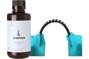 RI RESIONE RESIONE Tough 3D Printer Resin, Not Brittle ABS Like Tough & Rigid 3D Resin for LCD 3D Printing UV 405nm (Black 500g)