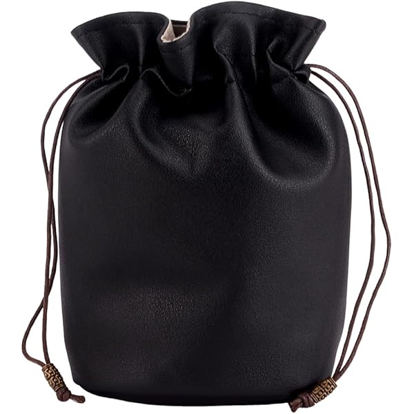 Sacchetto Portagioie In Pelle Di Vacchetta Marrone Cocco - 14.7x12.8cm, Con Coulisse - Foto 2