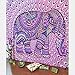 Produktbild YiaMia Wandteppich, Hippiestil, Mandala, Bohème, Psychedelisch, Blumenmuster, auch als Tagesdecke geeignet, indisch, magisch, purple elephant, Größe M