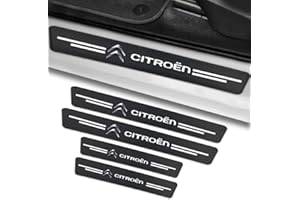 DSEEAK 4 Pièces Protection seuil de Porte Voiture, pour Citroen C3 Aircross 2021-2024 Fibre de Carbone Bandes De Seuil De Porte De Voiture Anti-Rayures