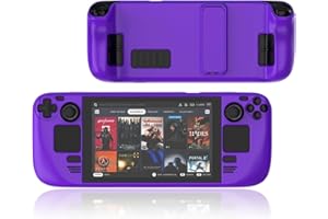 DHASUWT Steam Deck Case, Kickstand Protective Case Compatible with Steam Deck/Steam Deck OLED, Non-Slip Scratches Dust Fingerprints Resistant Protective Shell Steam Deck Accessories (Dark Purple)
