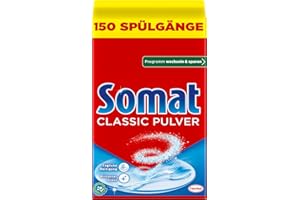 ‎SOMAT Somat Classic Pulver, Spülmaschinenreiniger, Großpackung, 2,4 Kg, für die tägliche Reinigung mit brillantem Glanz