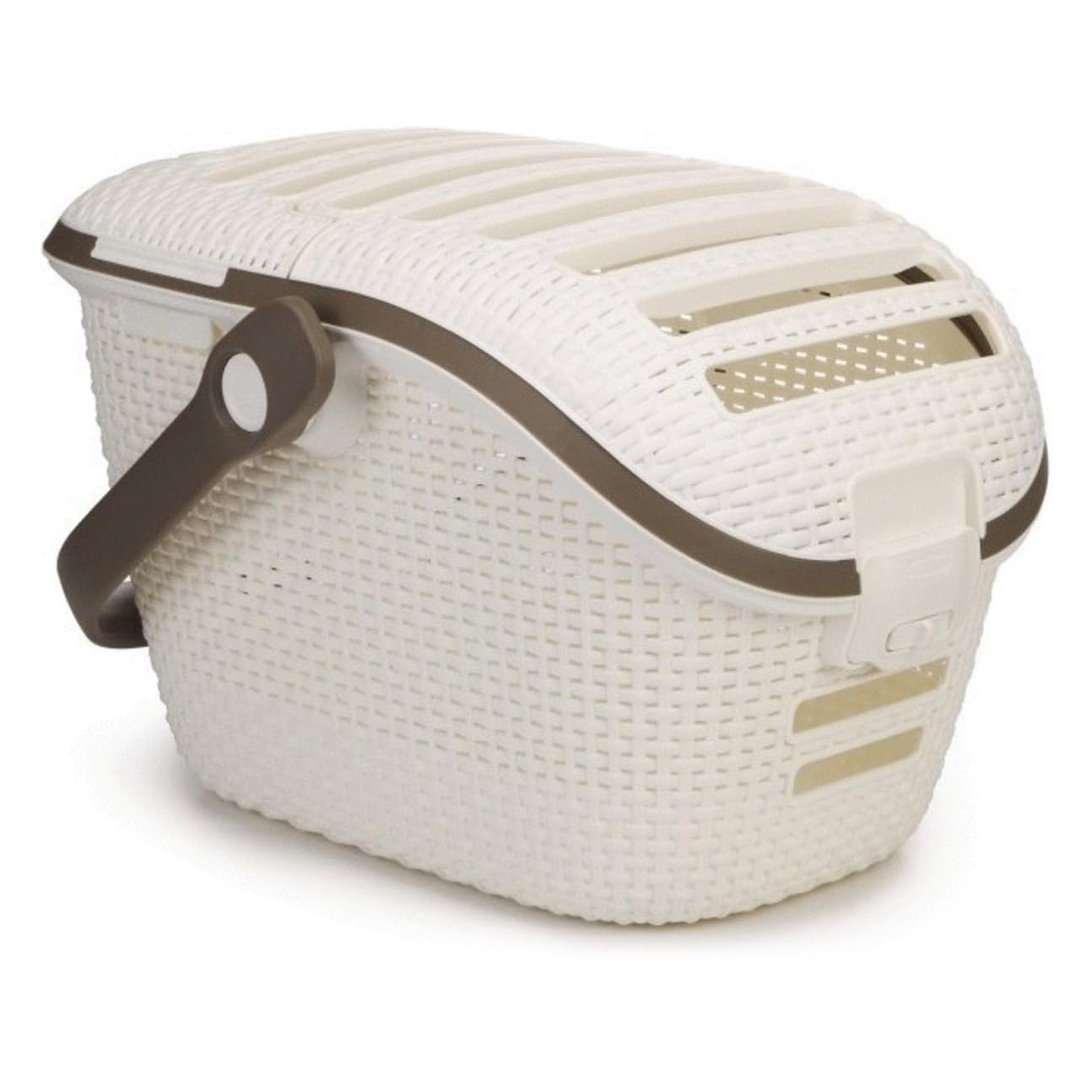 Curver- Cesta de Transporte de Perro, 53cm x 37cm x 33cm, Color Blanco