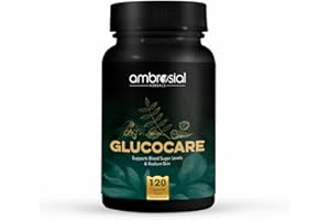 Ambrosial Glucocare | Bitter Melon | Neem | Black Plum (Jamun) | Helps in Balancing Blood Sugar | 100% Natural Ingredients | Pack of 1-120 Capsules