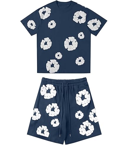 Tuta Denim Tears Unisex - Completo Estivo Con Strapi In Denim E Fiori - Foto 11