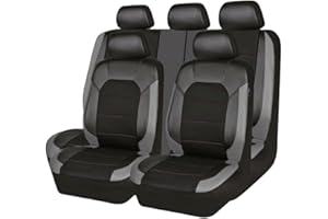 VOIV 9 Piezas Cuero Funda Asiento Coche para Toyota Hilux (AN120/AN130) 8.Gen 2015 2016 2017 2018 2019 2020 2021 2022 2023, Impermeable Completo Juegos Cubreasientos Protectores Accesorios