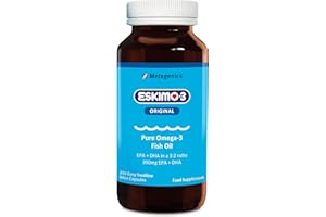 Eskimo-3 Fish Oil by Metagenics - Source of Omega-3 and Essential Fatty Acids EPA & DHA - Brain, Vision & Heart - 250 Mini Capsules