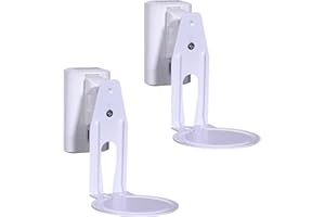 Sanus Speaker Wall Mounts for Sonos Era 100™ Pair - Swivel & Tilt Speaker Mount with Easy 15-Minute Install - White Sonos Speaker Mount 2-Pack