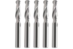 EU_HOZLY 6 x 22 mm 2 flauto carburo fresa a testa sferica CEL confezione da 5