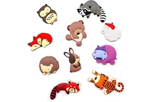 AMONENZ 10 Pcs Refrigerator Magnets, Lovely Animal Fridge Magnets, Magnetic Toys for Preschool Learning for Whiteboard Educational Home Classroom Kitchen and Office