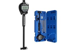 ALLmeter Digital Bore Gauge Gauge Set 50-160 mm Inner Diameter Display Measuring Tool with 12 Standard Probes 0.01 mm High Precision Internal Gauge for Measuring Inner Diameter Black