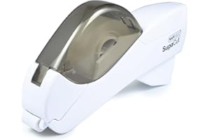Rapesco 1445 SupaCut Dispensador de Cinta Adhesiva con 2 Rollos de Cinta, Blanco