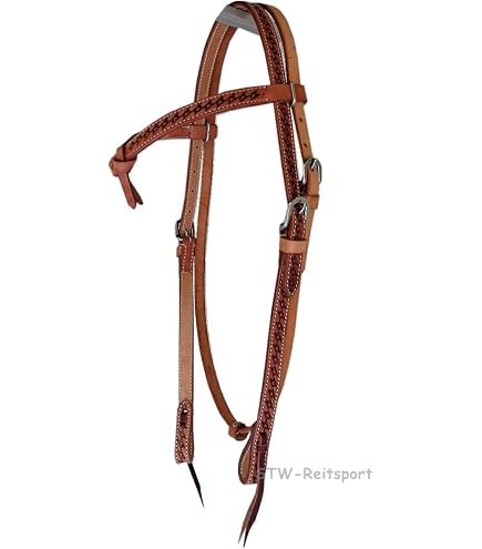 Bride Western WI Horseman's Tack Tête Fleur Boucle Marron Taille COB Neuve